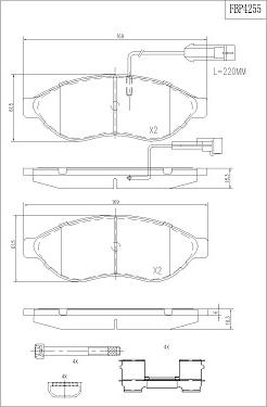 FI.BA FBP4255 - Тормозные колодки, дисковые, комплект autodnr.net