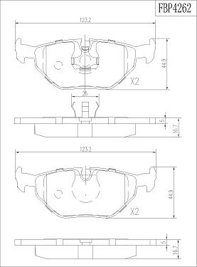 FI.BA FBP4262 - Тормозные колодки, дисковые, комплект autodnr.net