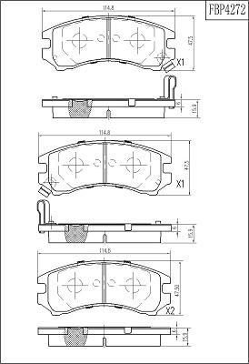 FI.BA FBP4272 - Тормозные колодки, дисковые, комплект autodnr.net