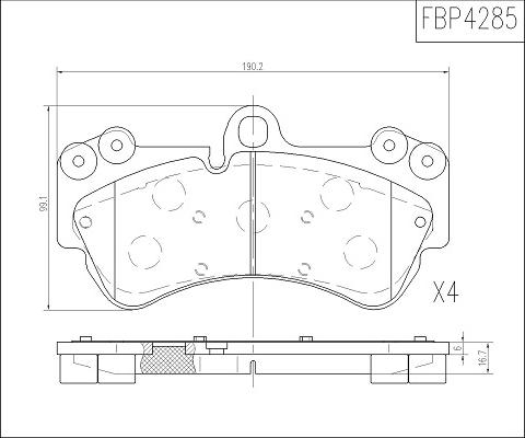 FI.BA FBP4285 - Гальмівні колодки, дискові гальма autocars.com.ua