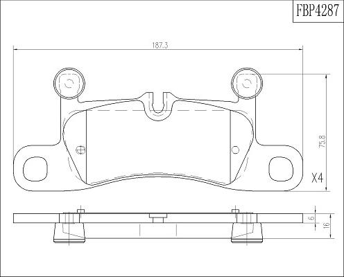 FI.BA FBP4287 - Гальмівні колодки, дискові гальма autocars.com.ua