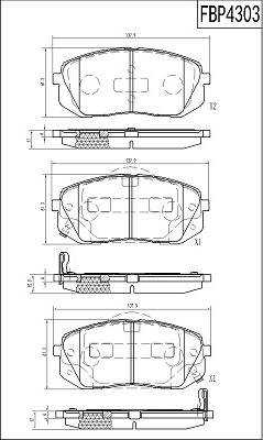 FI.BA FBP4303 - Гальмівні колодки, дискові гальма autocars.com.ua