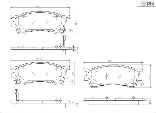 FI.BA FBP4305 - Гальмівні колодки, дискові гальма autocars.com.ua