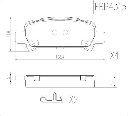 FI.BA FBP4315 - Гальмівні колодки, дискові гальма autocars.com.ua