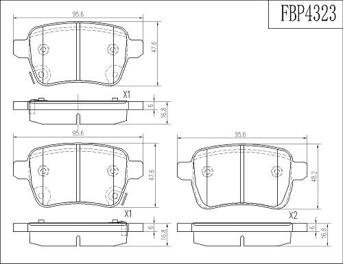 FI.BA FBP4323 - Гальмівні колодки, дискові гальма autocars.com.ua