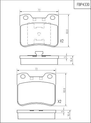 FI.BA FBP4330 - Гальмівні колодки, дискові гальма autocars.com.ua