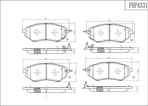 FI.BA FBP4331 - Гальмівні колодки, дискові гальма autocars.com.ua