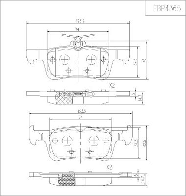 FI.BA FBP4365 - Гальмівні колодки, дискові гальма autocars.com.ua