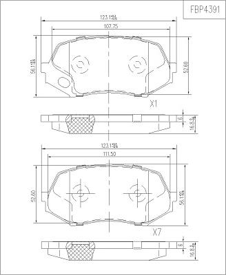 FI.BA FBP4391 - Гальмівні колодки, дискові гальма autocars.com.ua