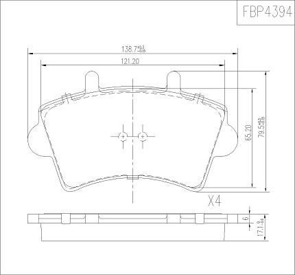 FI.BA FBP4394 - Гальмівні колодки, дискові гальма autocars.com.ua