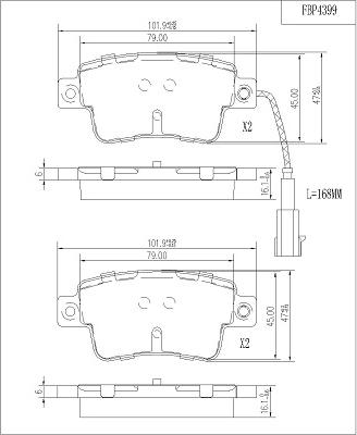 FI.BA FBP4399 - Гальмівні колодки, дискові гальма autocars.com.ua