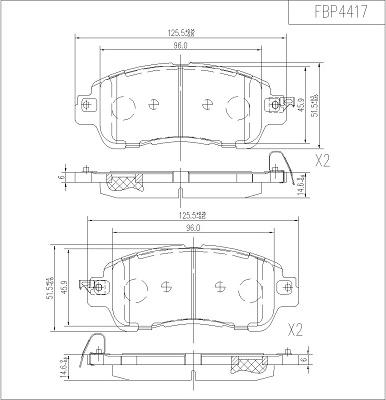 FI.BA FBP4417 - Гальмівні колодки, дискові гальма autocars.com.ua