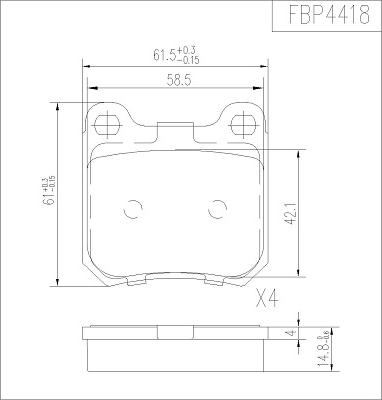 FI.BA FBP4418 - Гальмівні колодки, дискові гальма autocars.com.ua