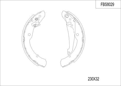 FI.BA FBS8029 - Комплект тормозных колодок, барабанные autodnr.net