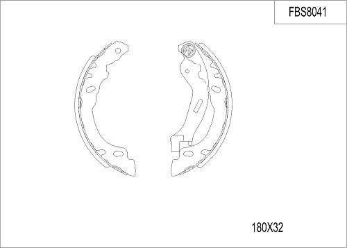 FI.BA FBS8041 - Комплект гальм, барабанний механізм autocars.com.ua