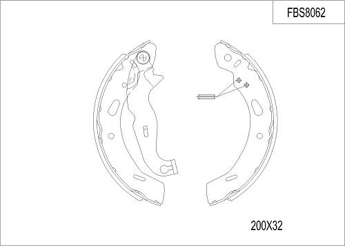 FI.BA FBS8062 - Комплект гальм, барабанний механізм autocars.com.ua