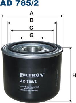 Filtron AD785/2 - Патрон осушувача повітря, пневматична система autocars.com.ua
