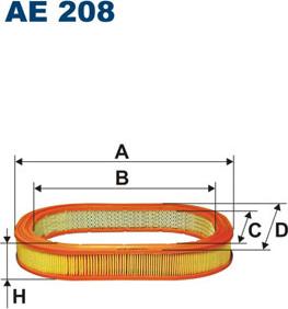 Filtron AE208 - Повітряний фільтр autocars.com.ua