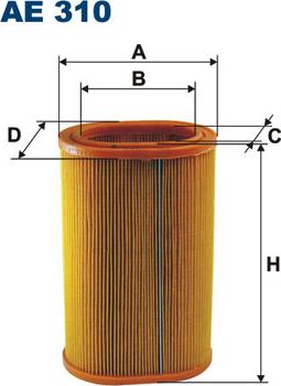 Filtron AE310 - Повітряний фільтр autocars.com.ua