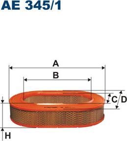 Filtron AE345/1 - Повітряний фільтр autocars.com.ua