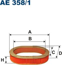 Filtron AE358/1 - Повітряний фільтр autocars.com.ua