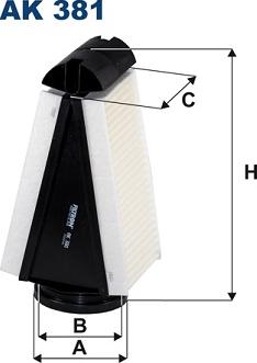 Filtron AK 381 - Воздушный фильтр avtokuzovplus.com.ua