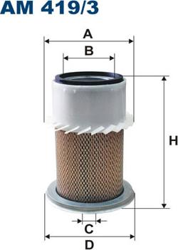 Filtron AM419/3 - Повітряний фільтр autocars.com.ua