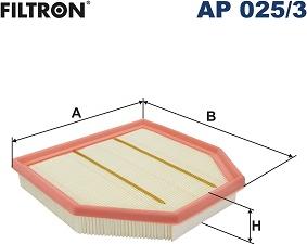 Filtron AP 025/3 - Повітряний фільтр autocars.com.ua