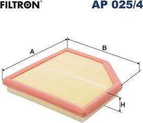 Filtron AP 025/4 - Повітряний фільтр autocars.com.ua