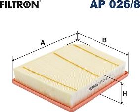 Filtron AP 026/8 - Повітряний фільтр autocars.com.ua