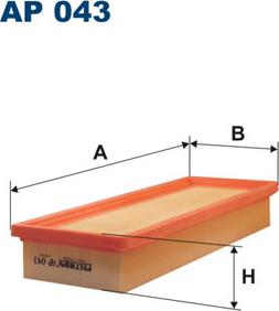 Filtron AP043 - Повітряний фільтр autocars.com.ua