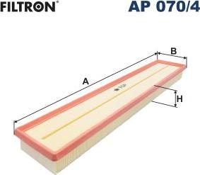 Filtron AP 070/4 - Повітряний фільтр autocars.com.ua