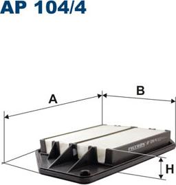 Filtron AP104/4 - Повітряний фільтр autocars.com.ua