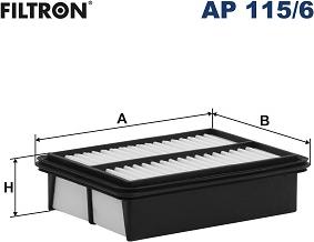 Filtron AP 115/6 - Повітряний фільтр autocars.com.ua