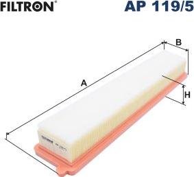 Filtron AP 119/5 - Повітряний фільтр autocars.com.ua