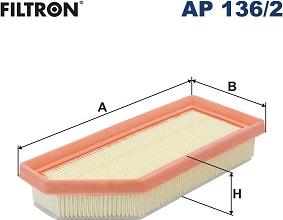 Filtron AP 136/2 - Повітряний фільтр autocars.com.ua