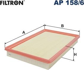 Filtron AP 158/6 - Повітряний фільтр autocars.com.ua