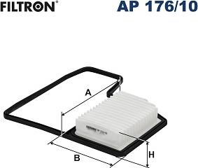 Filtron AP 176/10 - Повітряний фільтр autocars.com.ua