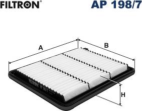 Filtron AP 198/7 - Повітряний фільтр autocars.com.ua