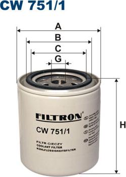 Filtron CW751/1 - Фільтр для охолоджуючої рідини autocars.com.ua
