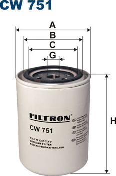 Filtron CW751 - Фільтр для охолоджуючої рідини autocars.com.ua
