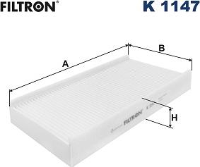 Filtron K 1147 - Фільтр, повітря у внутрішній простір autocars.com.ua