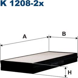 Filtron K1208-2x - Фільтр, повітря у внутрішній простір autocars.com.ua