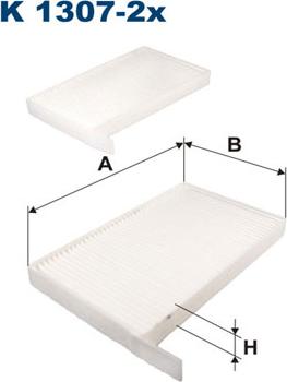 Filtron K1307-2x - Фильтр воздуха в салоне autodnr.net