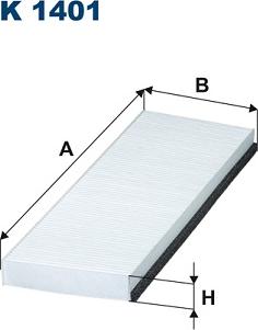 Filtron K1401 - Фільтр, повітря у внутрішній простір autocars.com.ua