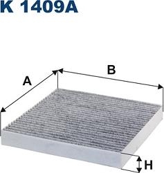 Filtron K 1409 - Фільтр, повітря у внутрішній простір autocars.com.ua