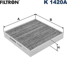 Filtron K 1420A - Фільтр, повітря у внутрішній простір autocars.com.ua