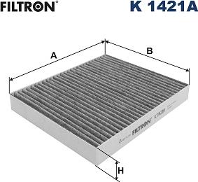 Filtron K 1421A - Фільтр, повітря у внутрішній простір autocars.com.ua