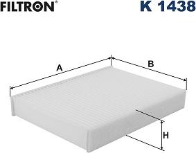 Filtron K 1438 - Фільтр, повітря у внутрішній простір autocars.com.ua