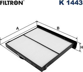 Filtron K 1443 - Фільтр, повітря у внутрішній простір autocars.com.ua